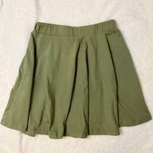 Olive Green Skater Skirt